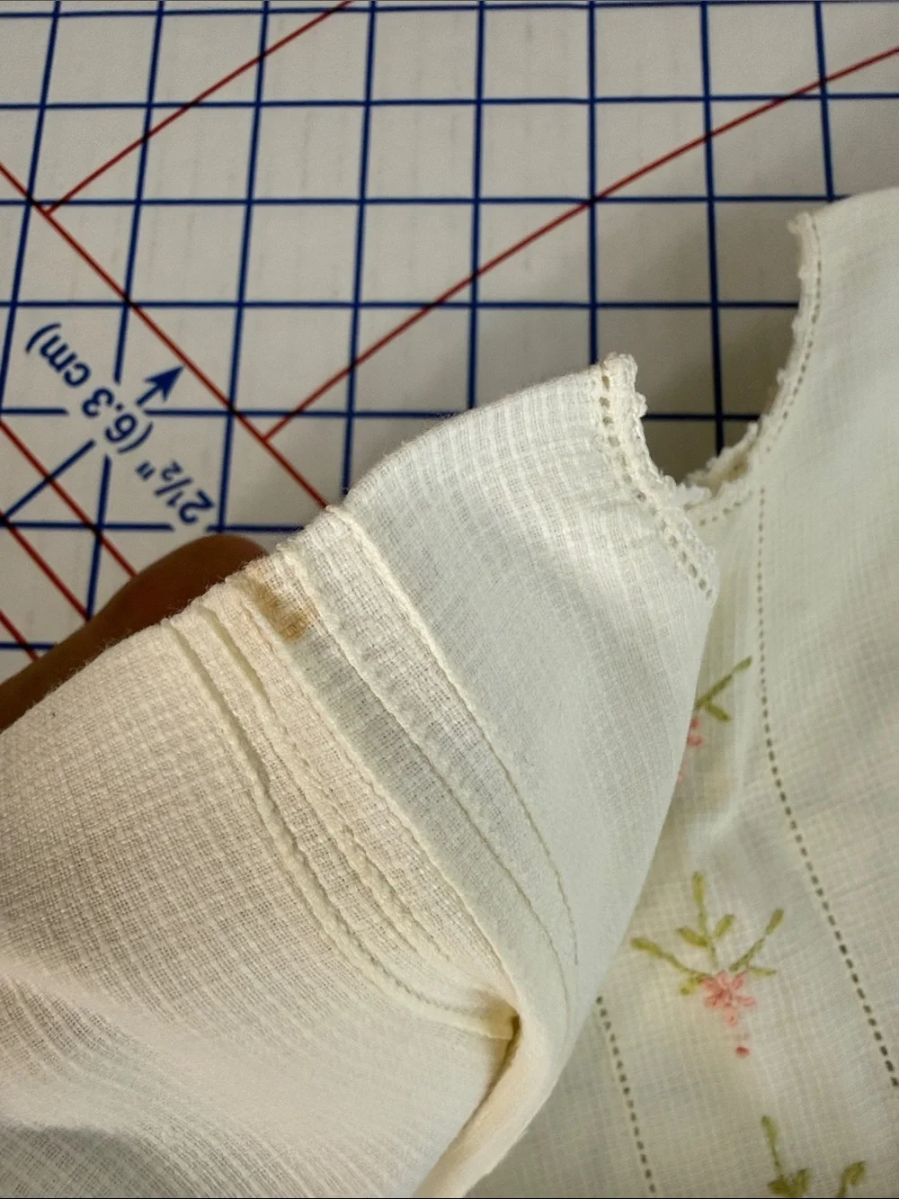 Antique c1920s Handmade Baby Shirt Hand Embroidery Pintucks Heirloom Sewing